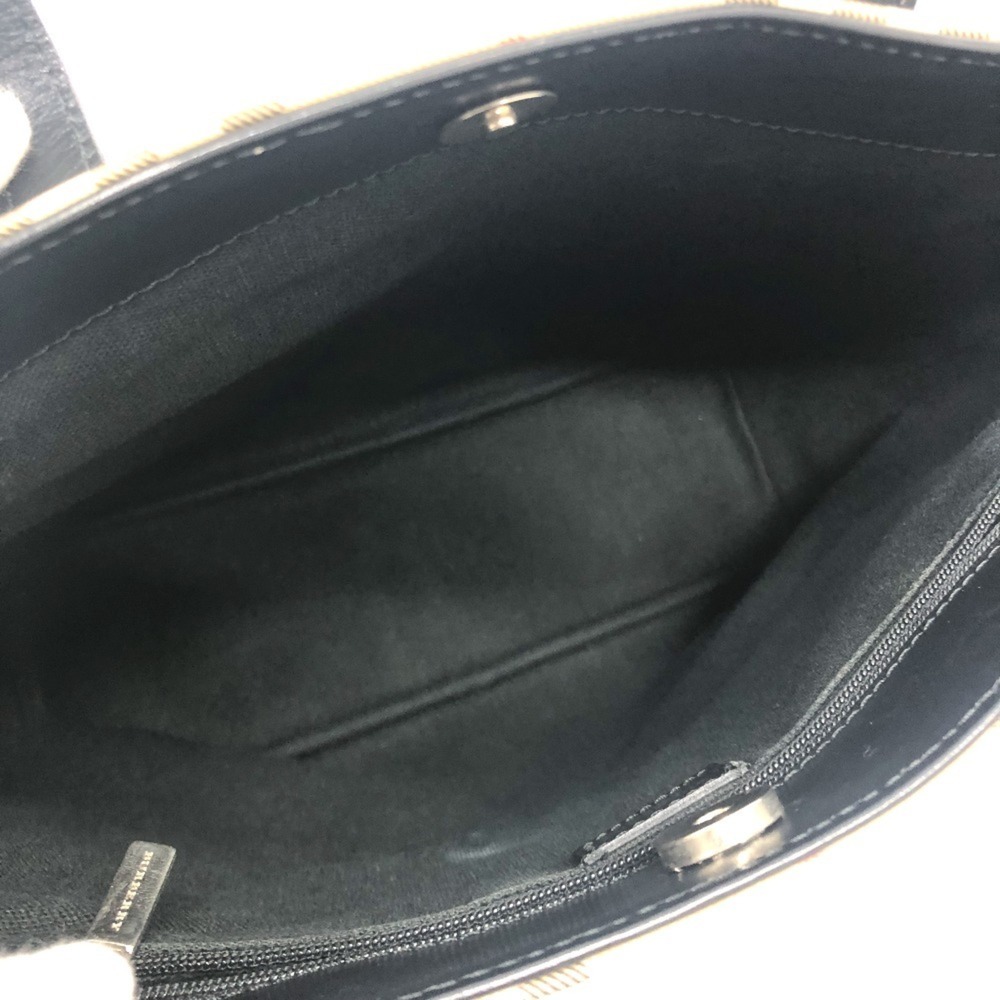 BURBERRY Check Tote Bag in PVC/Leather, Women's, Beige - Picture 11 of 14